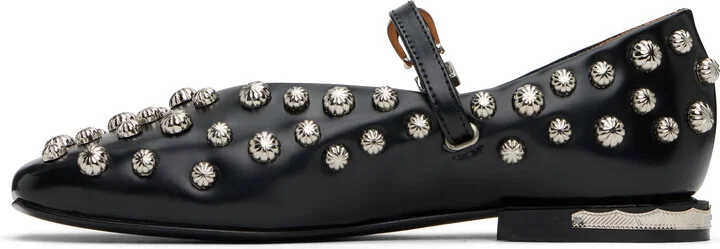 Toga Pulla Black Polido Ballerina Flats - Image 3