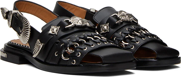 Toga Pulla Black Polido Loafers - Image 4