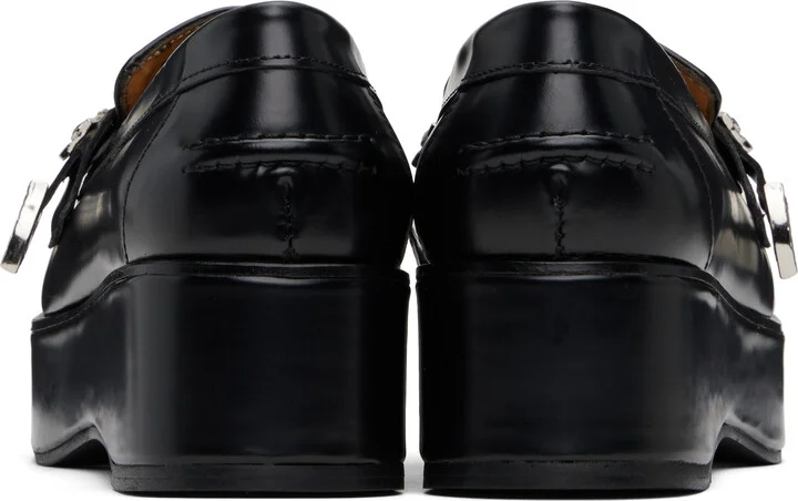 Toga Pulla Black Polido Platform Loafers - Image 2