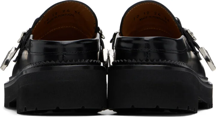Toga Pulla Black Polido Slip-on Loafers - Image 2