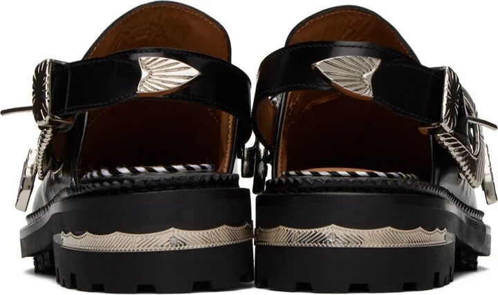 Toga Pulla Black Polished Loafers - Image 2