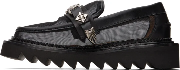 Toga Pulla Black Semi-Sheer Loafers - Image 3