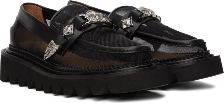 Toga Pulla Black Semi-Sheer Loafers - Image 4
