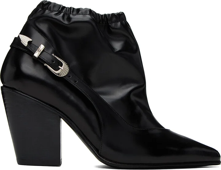 Toga Pulla Black Slingback Boots
