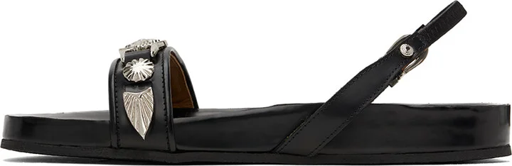 Toga Pulla Black Slingback Sandals - Image 3