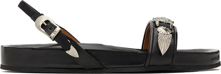Toga Pulla Black Slingback Sandals