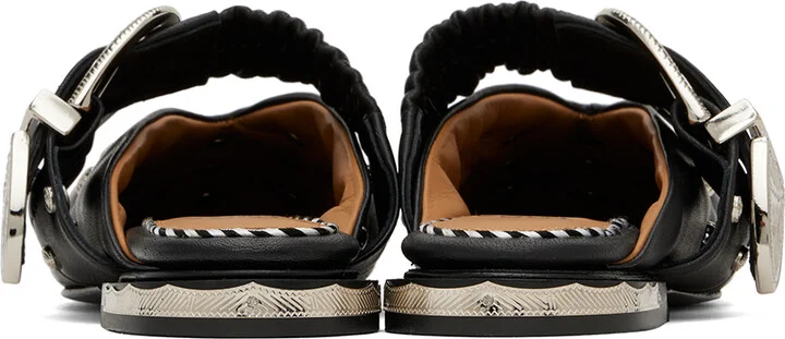 Toga Pulla Black Studded Slippers - Image 2