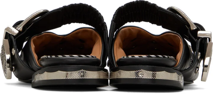 Toga Pulla Black Studded Slippers - Image 2