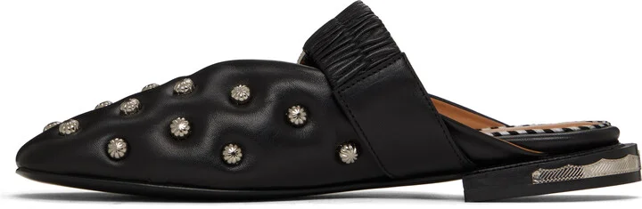 Toga Pulla Black Studded Slippers - Image 3