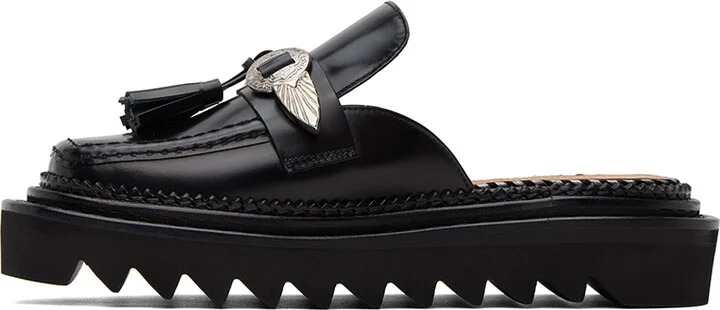 Toga Pulla Black Tassel Loafers - Image 3