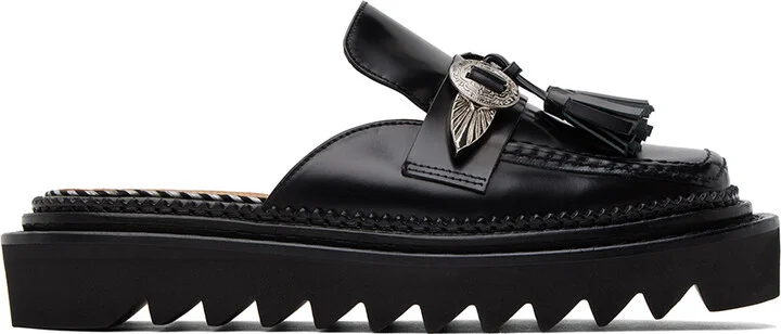 Toga Pulla Black Tassel Loafers