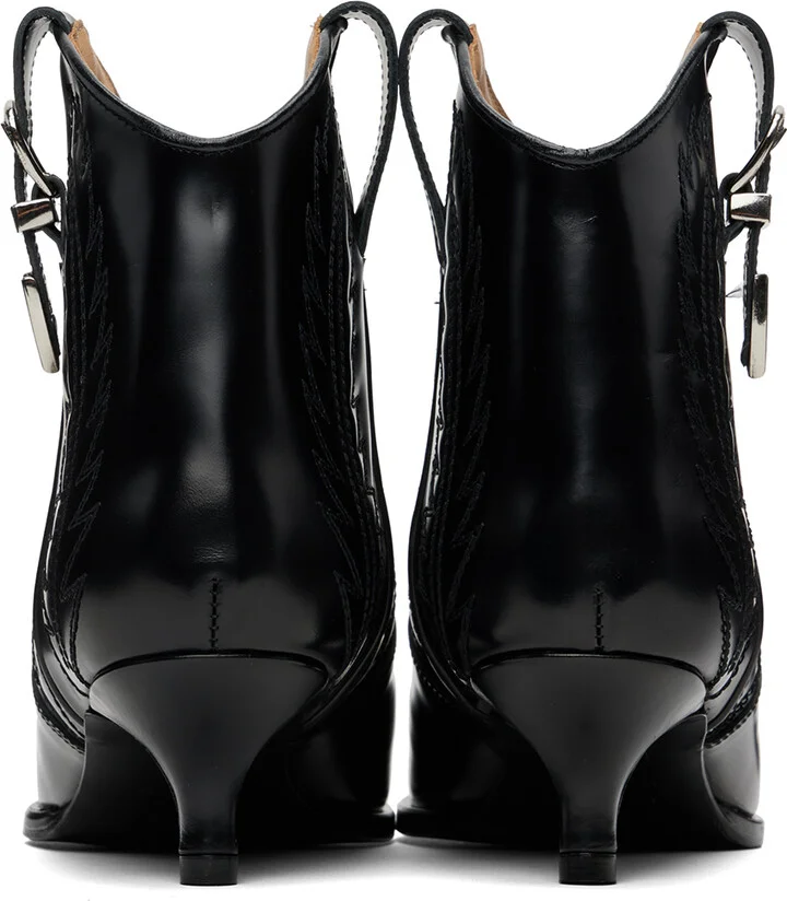 Toga Pulla Black Western Heeled Boots - Image 2