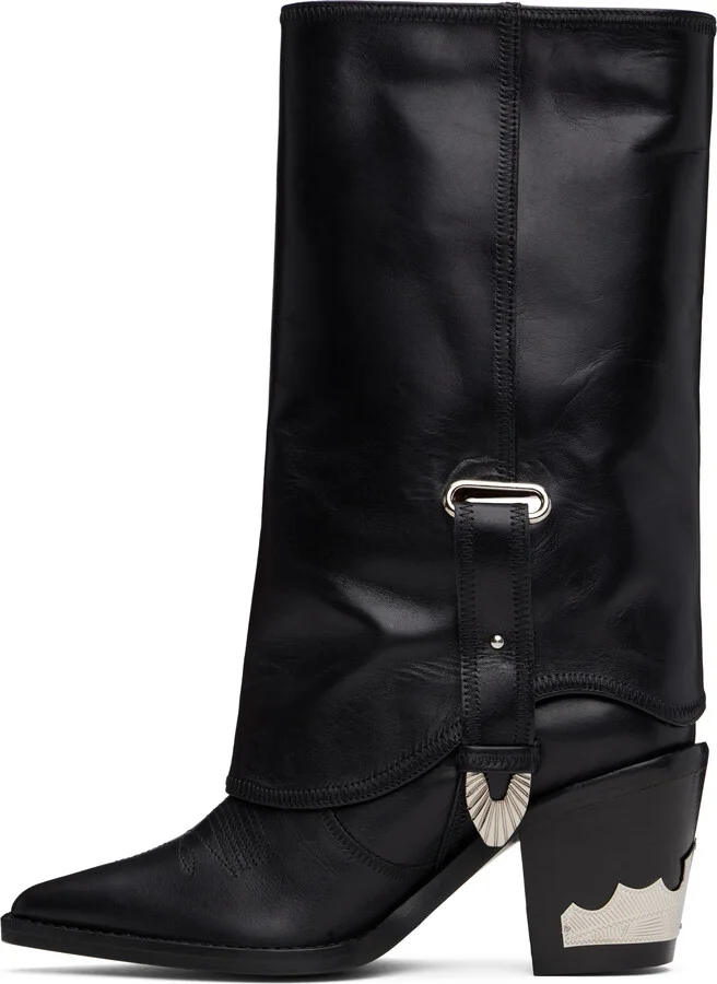 Toga Pulla Black Western Style Boots - Image 3