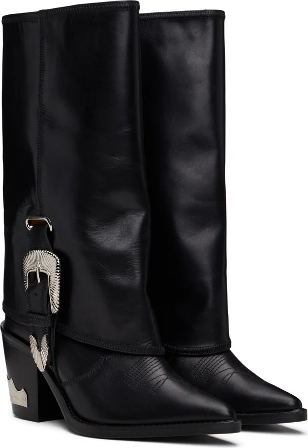 Toga Pulla Black Western Style Boots - Image 4