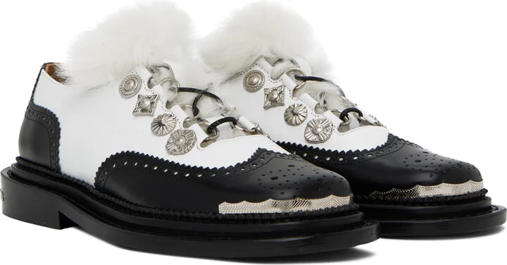 Toga Pulla Black & White Hardware Oxfords - Image 4