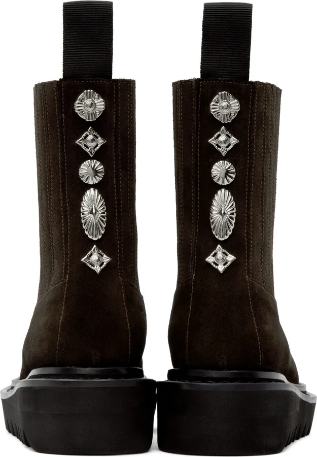 Toga Pulla Brown Zipper Boots - Image 2