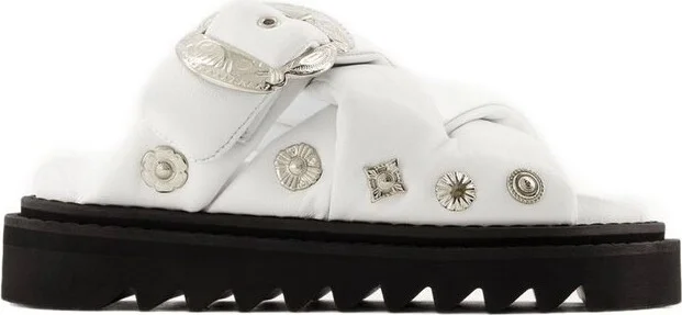 Toga Pulla Buckled Puffer Sandals