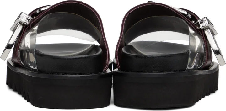 Toga Pulla Burgundy Buckle Sandals - Image 2