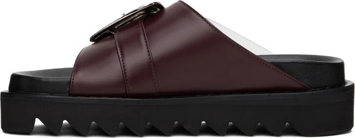 Toga Pulla Burgundy Buckle Sandals - Image 3