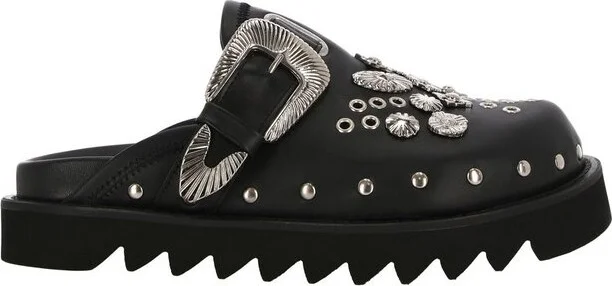 Toga Pulla Embellished Buckled Clogs