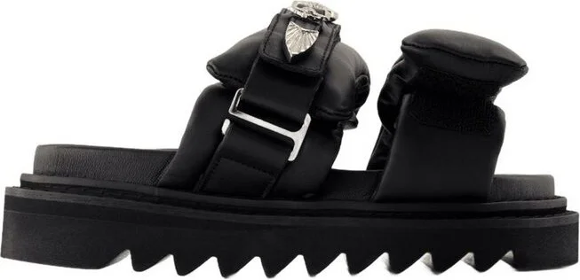 Toga Pulla Leather Puff Sandals