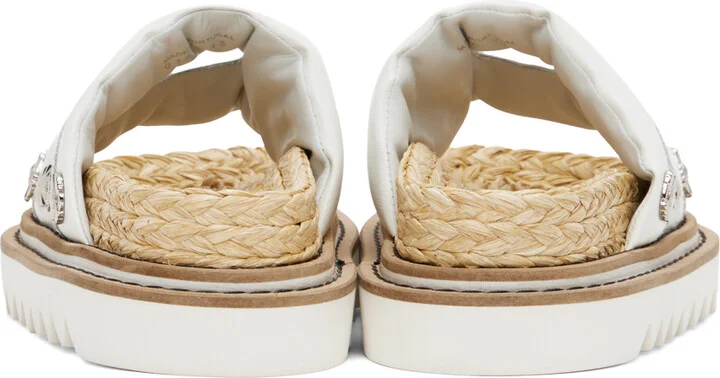Toga Pulla Off-White Embellished Sandals - Image 2