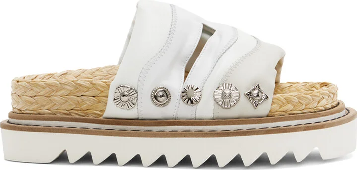 Toga Pulla Off-White Embellished Sandals