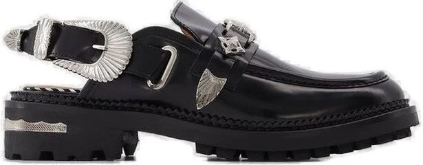 Toga Pulla Round-Toe Slingback Mule Loafers