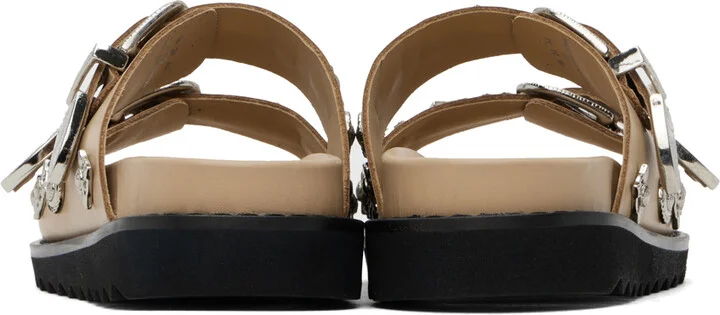 Toga Pulla SSENSE Exclusive Beige Buckle Sandals - Image 2