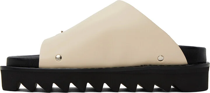 Toga Pulla SSENSE Exclusive Beige Buckle Sandals - Image 3