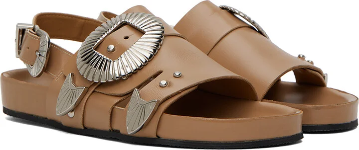Toga Pulla SSENSE Exclusive Beige Hardware Sandals - Image 4