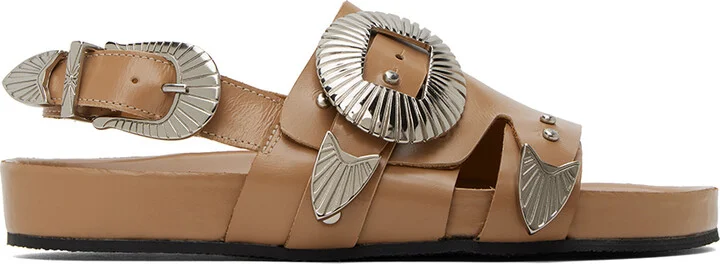 Toga Pulla SSENSE Exclusive Beige Hardware Sandals