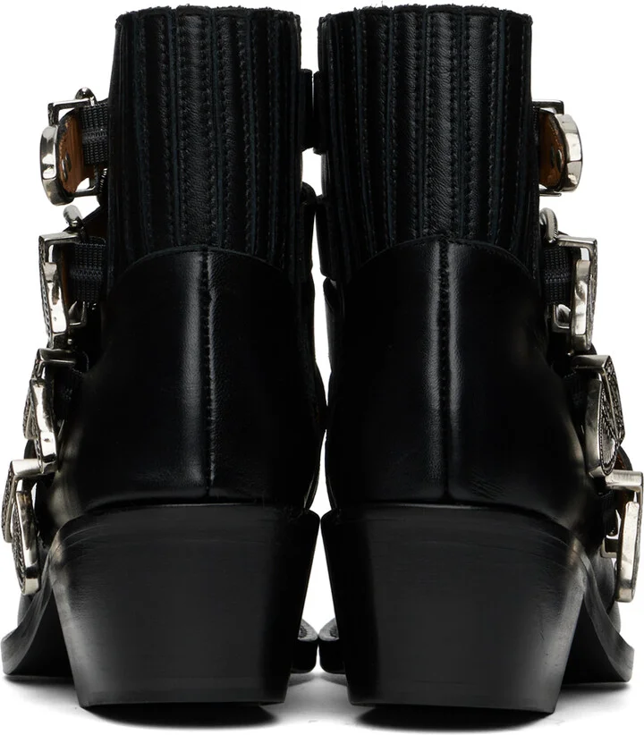 Toga Pulla SSENSE Exclusive Black 4 Metal Cowboy Boots - Image 2