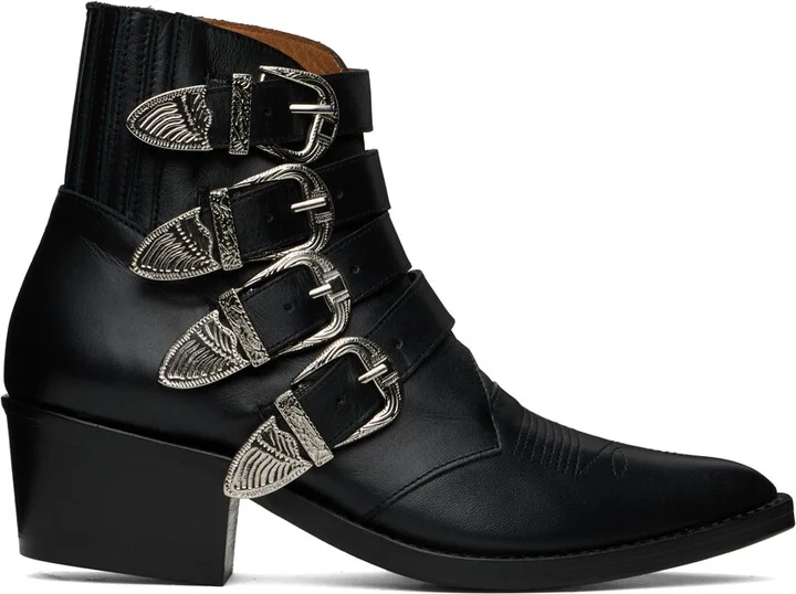 Toga Pulla SSENSE Exclusive Black 4 Metal Cowboy Boots