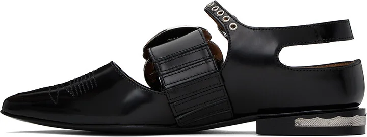 Toga Pulla SSENSE Exclusive Black Ballerina Flats - Image 3