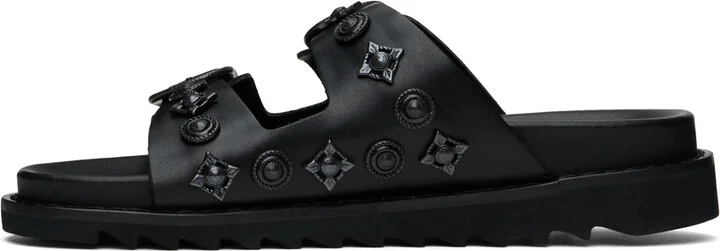 Toga Pulla SSENSE Exclusive Black Buckle Sandals - Image 3