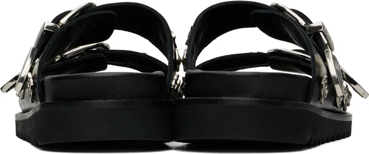 Toga Pulla SSENSE Exclusive Black Buckle Sandals - Image 2