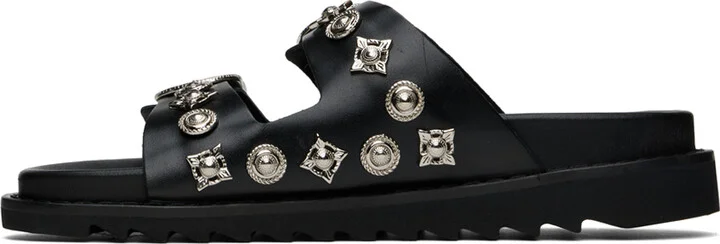 Toga Pulla SSENSE Exclusive Black Buckle Sandals - Image 3