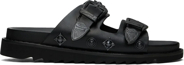Toga Pulla SSENSE Exclusive Black Buckle Sandals