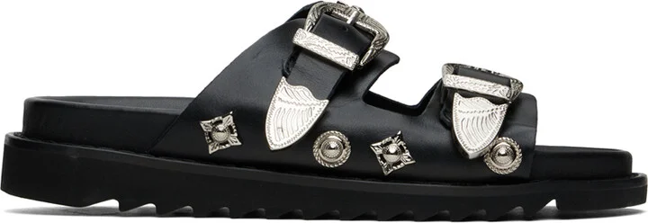Toga Pulla SSENSE Exclusive Black Buckle Sandals