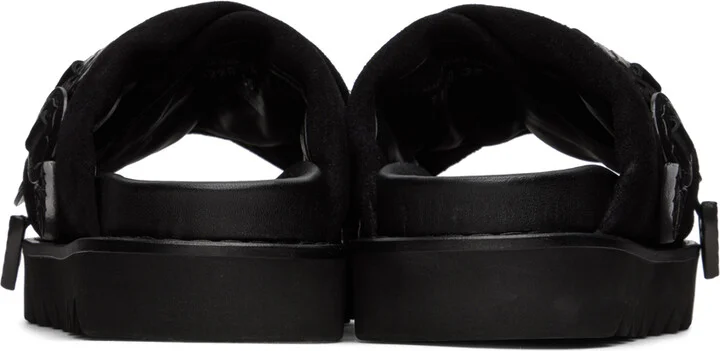 Toga Pulla SSENSE Exclusive Black Cross Strap Sandals - Image 2