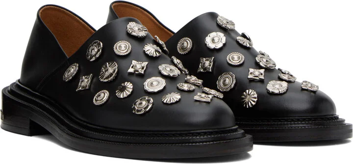 Toga Pulla SSENSE Exclusive Black Decorated Loafers - Image 4