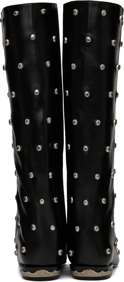 Toga Pulla SSENSE Exclusive Black Embellished Boots - Image 2