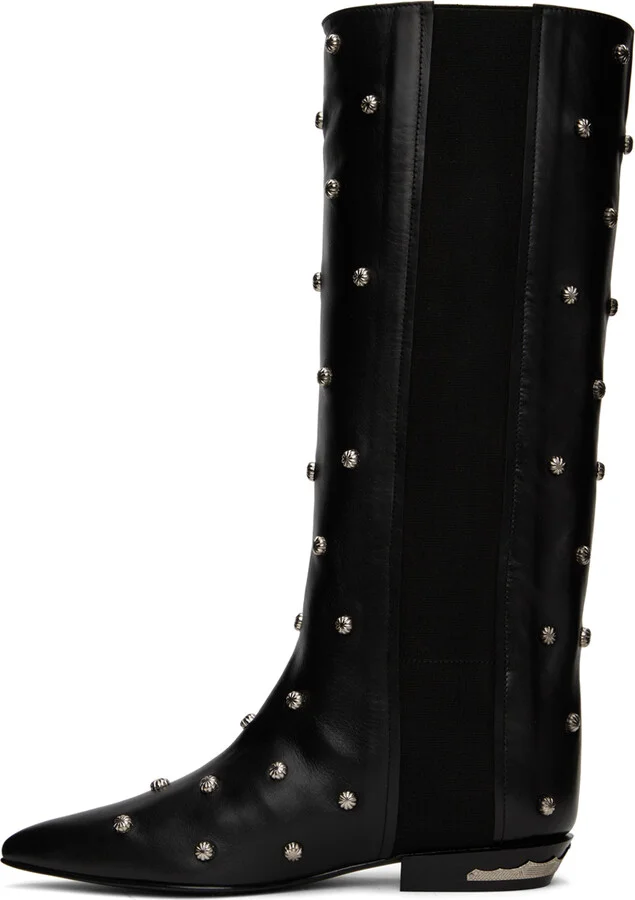 Toga Pulla SSENSE Exclusive Black Embellished Boots - Image 3