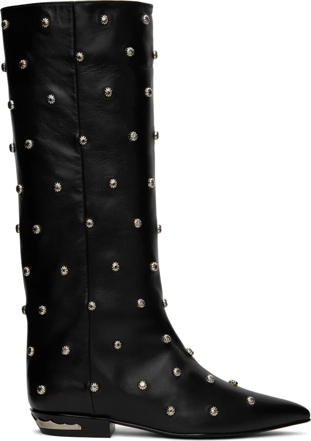 Toga Pulla SSENSE Exclusive Black Embellished Boots