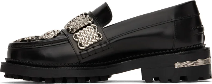 Toga Pulla SSENSE Exclusive Black Embellished Loafers - Image 3
