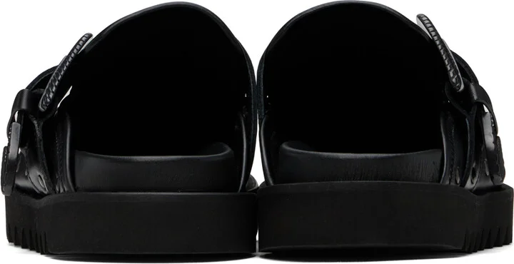 Toga Pulla SSENSE Exclusive Black Eyelet Metal Sabot Loafers - Image 2
