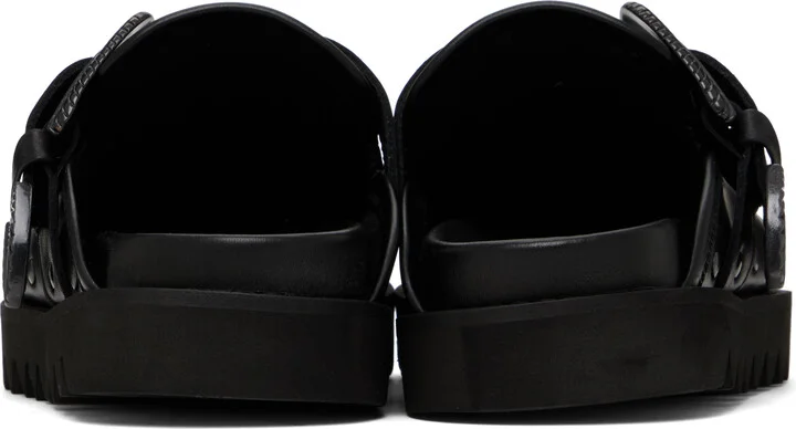 Toga Pulla SSENSE Exclusive Black Eyelet Metal Sabot Slip-on Loafers - Image 2