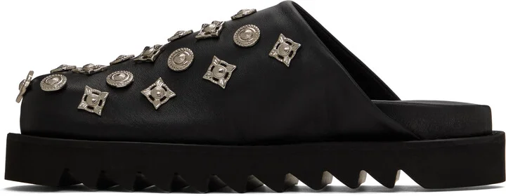 Toga Pulla SSENSE Exclusive Black Hardware Slip-on Loafers - Image 3