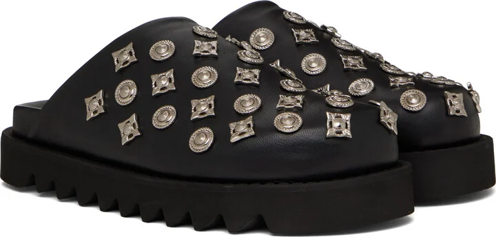Toga Pulla SSENSE Exclusive Black Hardware Slip-on Loafers - Image 4